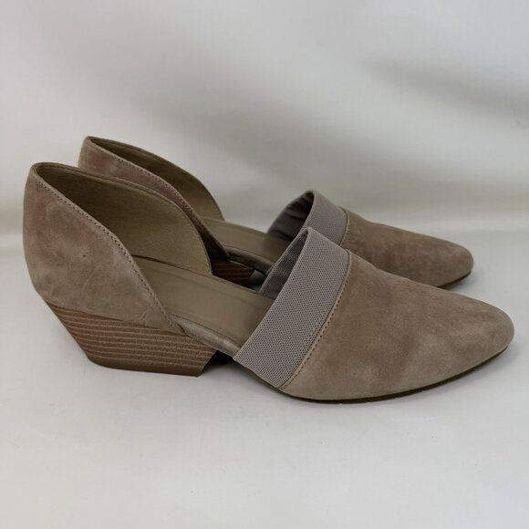 Eileen Fisher Shoes - Eileen Fisher Black Velvet Hilly Dorsay Wedge Shoes Beige Women’s Size 9